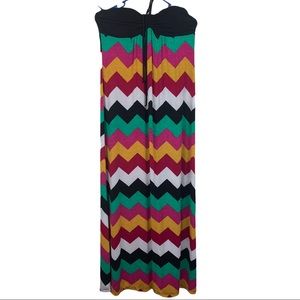 🔥3/15 Body Central Colorful Halter maxi dress